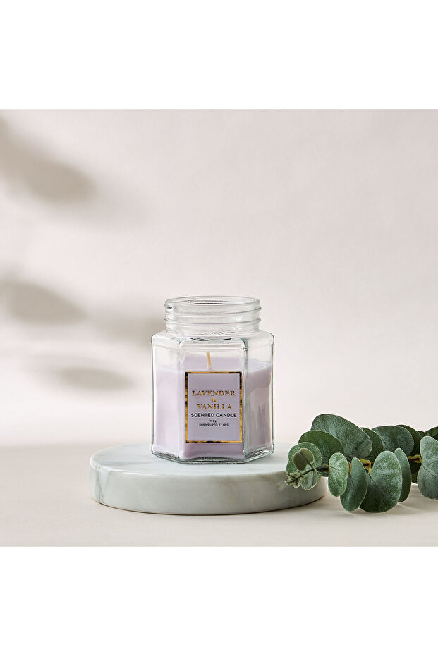 Lavender and Vanilla Scented Jar Candle - 150 gms