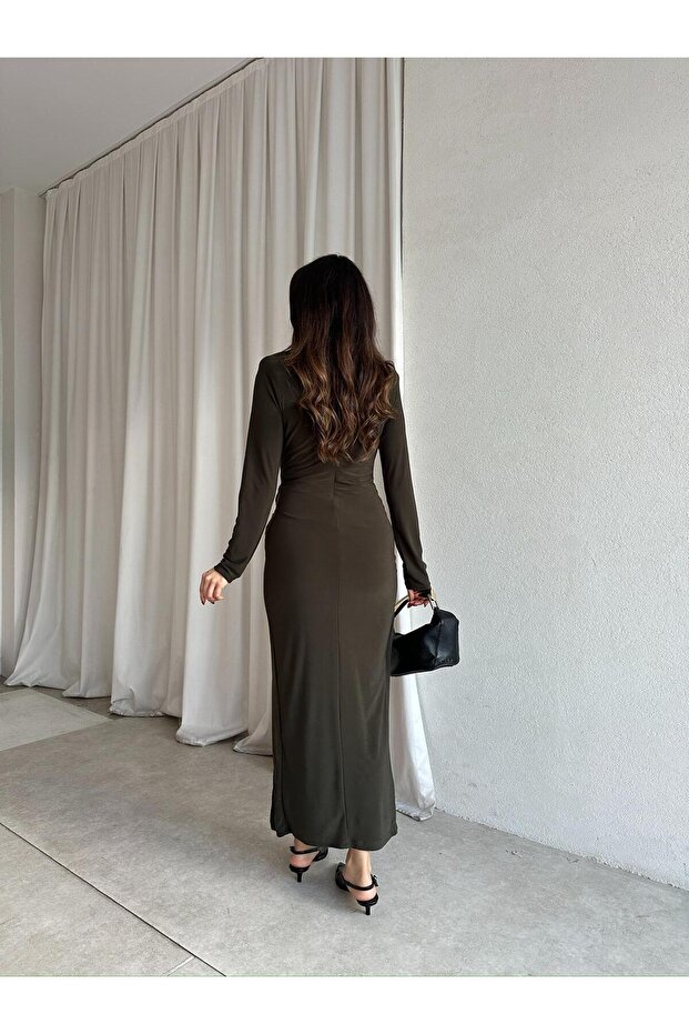 DEAD Midi Elbise 8564 - Haki - 3