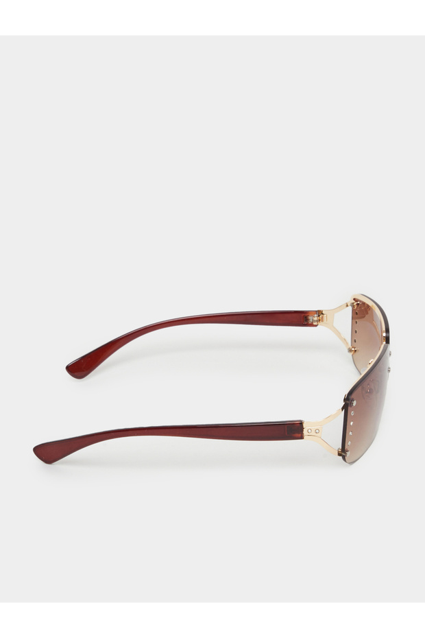 Rimless Rectangle Sunglasses - 4