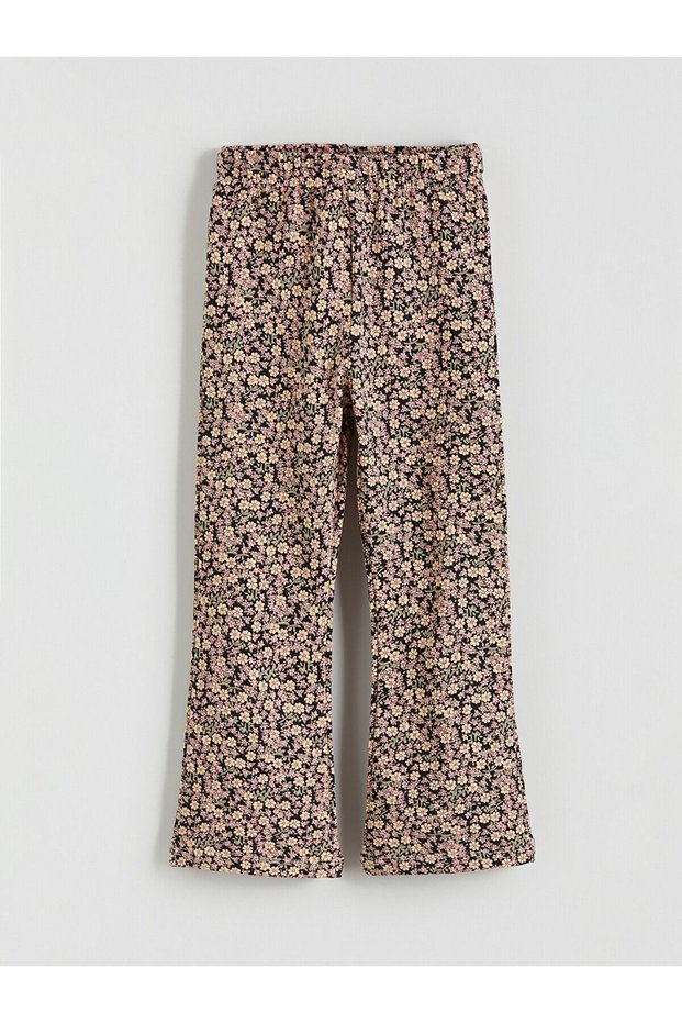 Two Mt Shop Quality Lcw Kids Pink 2 Threaded Floral Tight & Slim Elastic Waist Girls' Leggings