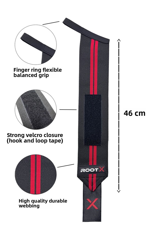 Wrist Wraps Black Red 2-Pack - 2