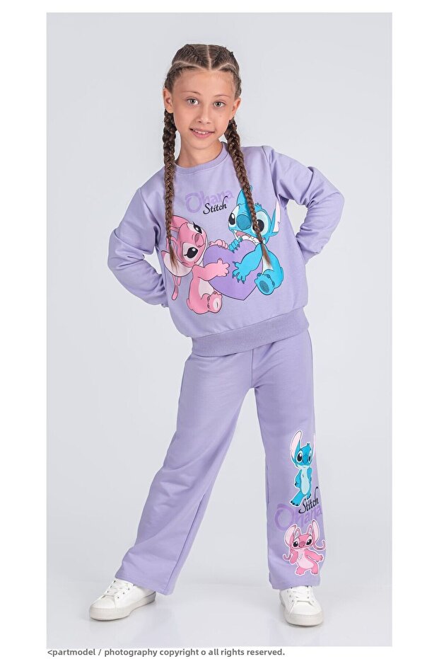 Girl's Printed Tracksuit Set