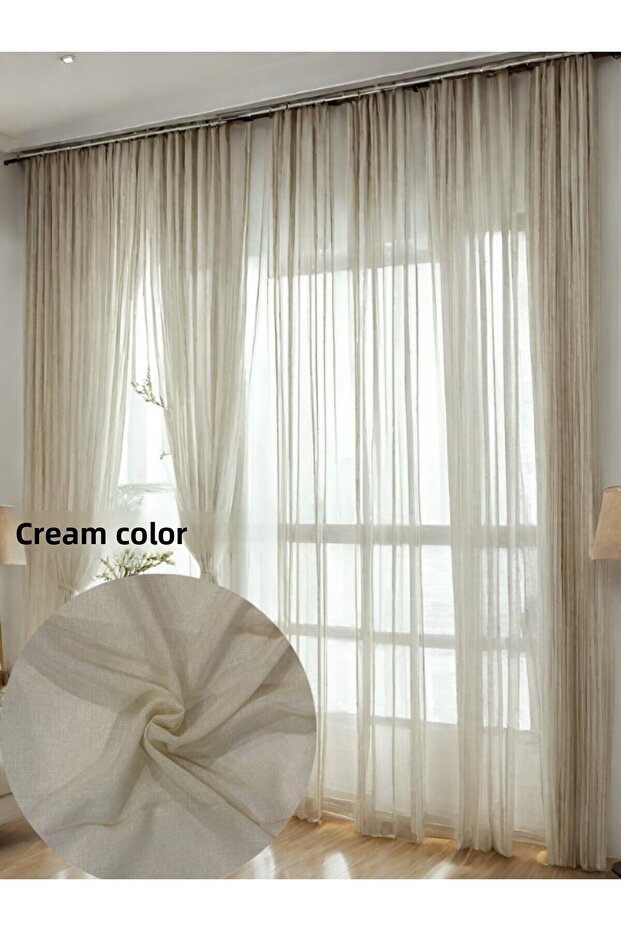 Linen Tulle Foldet American Pleated 1/3 Hardness (SUITABLE FOR CORNER AND RUSTIC)