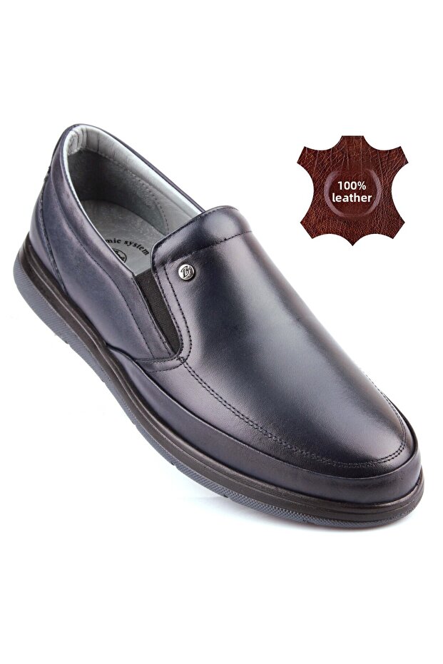 Inner Outer Genuine Leather Full Orthopedic Comfort Gel Sole Casual Men's Shoes