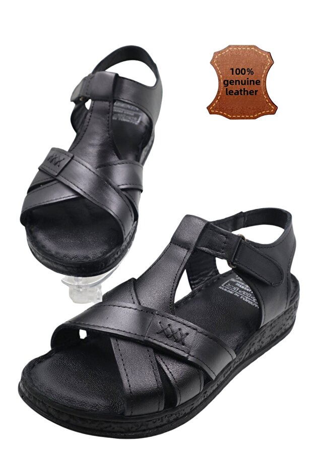 Inside and Outside Genuine Leather Fully Orthopedic Soft Comfortable Everyday Sandals