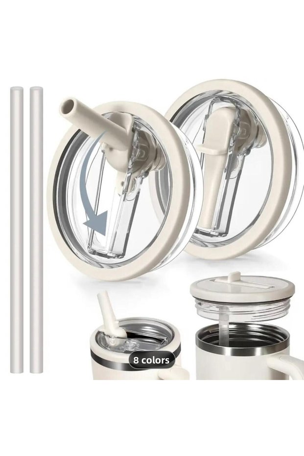 Compatible with Quencher, 1.18 Liter Spill-Proof Leak-Proof Plastic Lid with Straw, 1 Piece