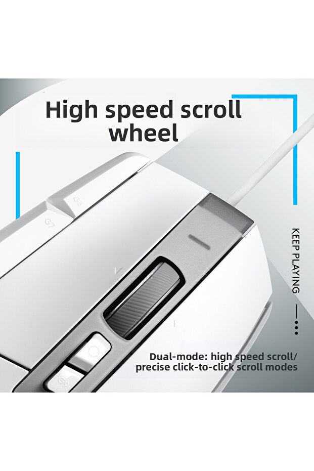 High Performance g G502 X Wired Gaming Mouse - Hero 25K Sensor, White - 3