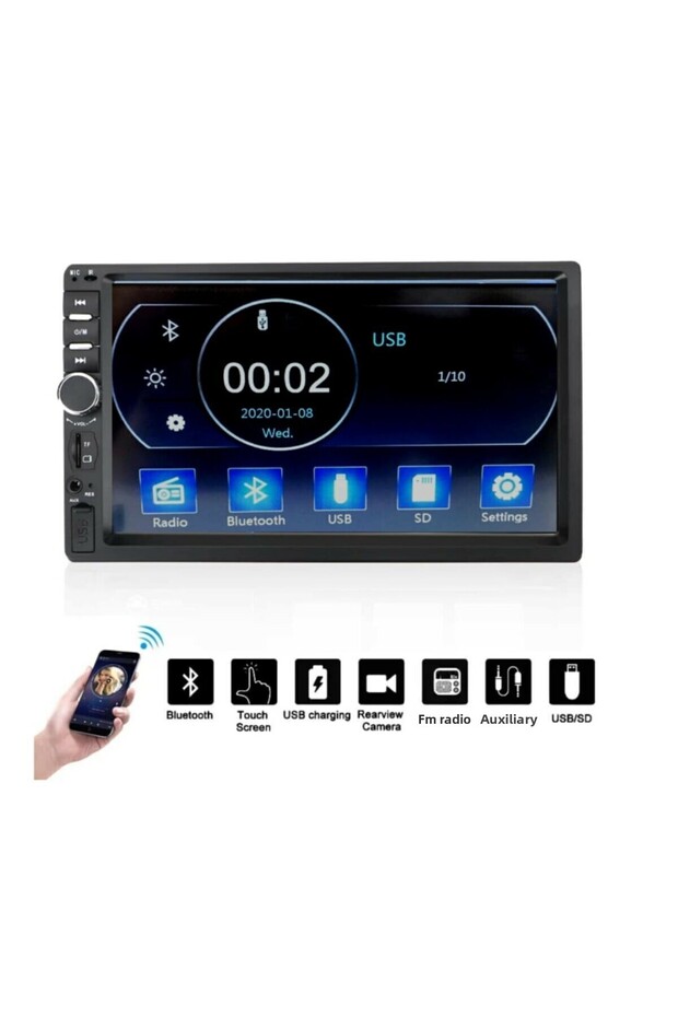7 * عرض صدمات بشريط USB BT Aux مع كاميرا هدية