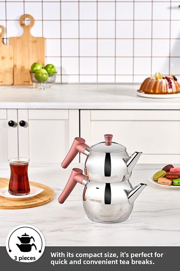 طقم إبريق شاي صغير من فريزيا روز - قاعدة حثية - 3