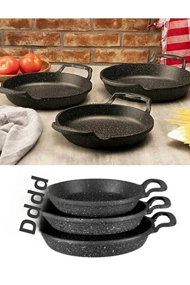 3-Piece Granite Casting Pan Set - Pan 18-20-22 - 1
