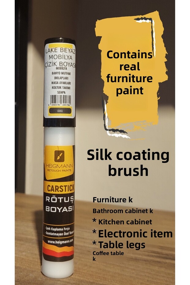 Lacquered White Color Shiny. Furniture, table, coffee table Scratch Concealer Retouch Touchup Paint Pen
