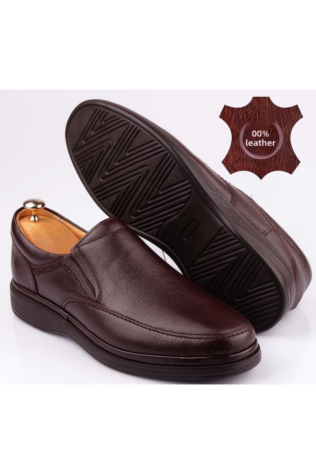 Inner Outer Genuine Leather Casual Orthopedic Men's Shoes-(Detector Men's Daily Orthopedic Shoes w