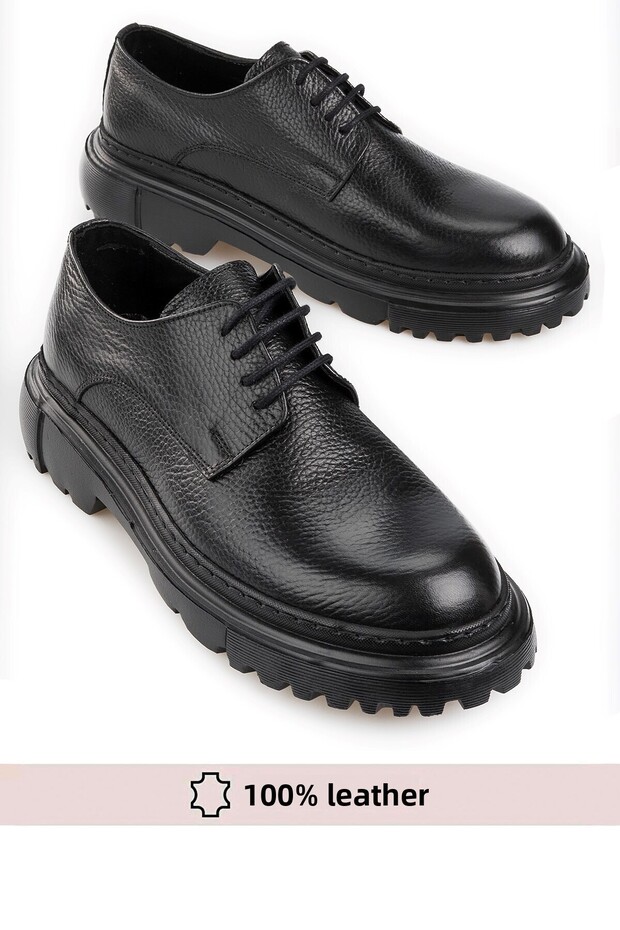 100% Genuine Leather, Italian Design, Flortur Leather, Stitched, Inner Outer Leather Men's Shoes