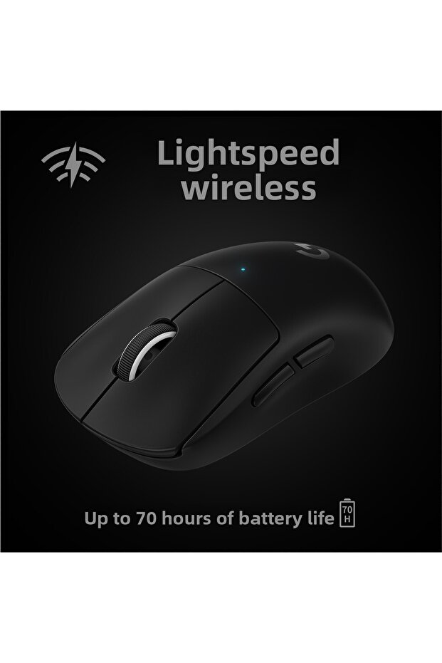 G pro x superlight ultra light hero 25,600 dpi 400 ips lightspeed wireless gaming mouse - black - 4