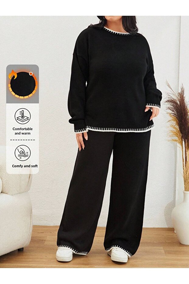 Plus Size Knitwear Set - 1