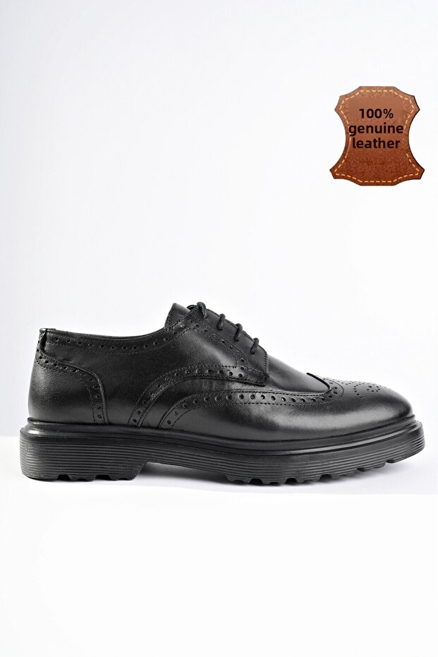 Andre Garantált klasszikus valódi bőr fűzős ortopéd férfi alkalmi cipők - 1