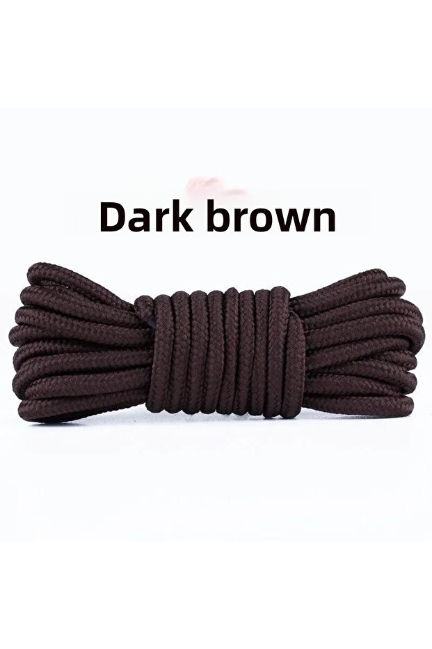 150cm Dark Brown Corded Round Boot Laces, Extra Sturdy Laces, Shoelaces, 1 Pair