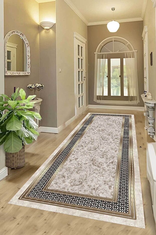 Digital Printing Washable Non-Slip Base Decorative Living Room Kitchen Carpet Runner