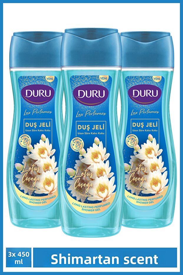 Lux Perfumes Lotus Flower Vegan Shower Gel 3X450Ml