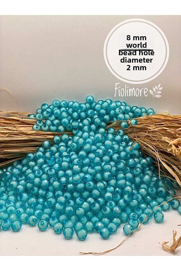 95 Pieces Turquoise Earth Beads Inner Beaded Bracelet Jewelry Design Bag Beads 25 Grams