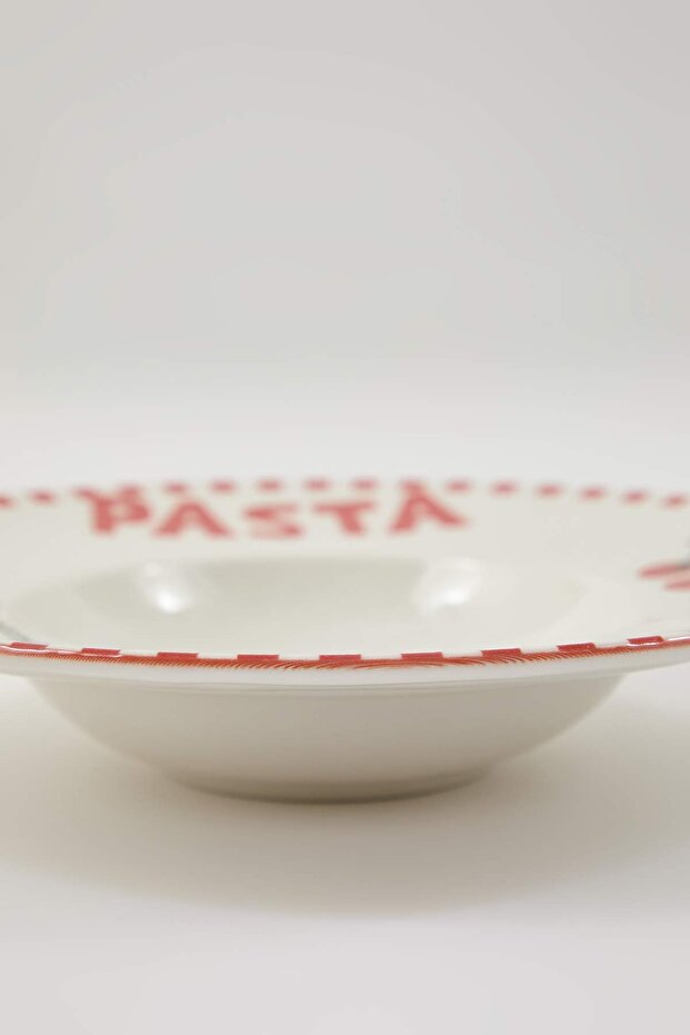 Pasta Lovers Desenli Porselen Makarna Tabağı TPHAW25TBK00004 - 4