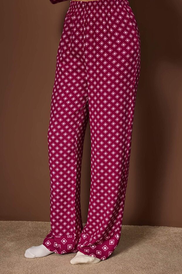 Mürdüm Etnik Viskon Dokuma Pijama Takımı THMAW26PT00112 - 3