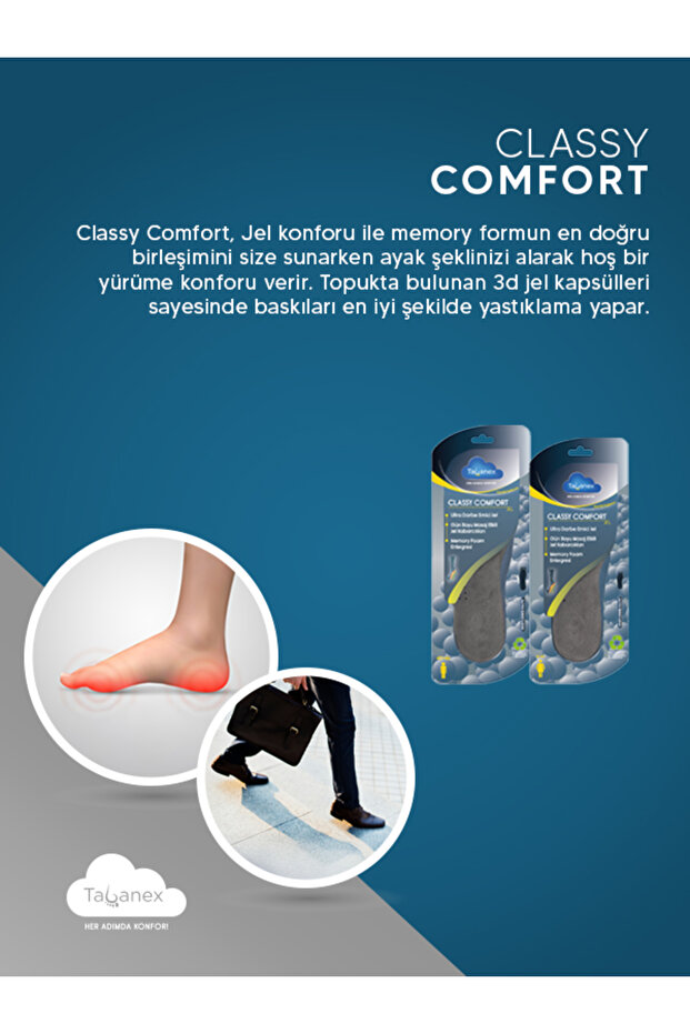 Classy Comfort Jel Tabanlık - Erkek - 5