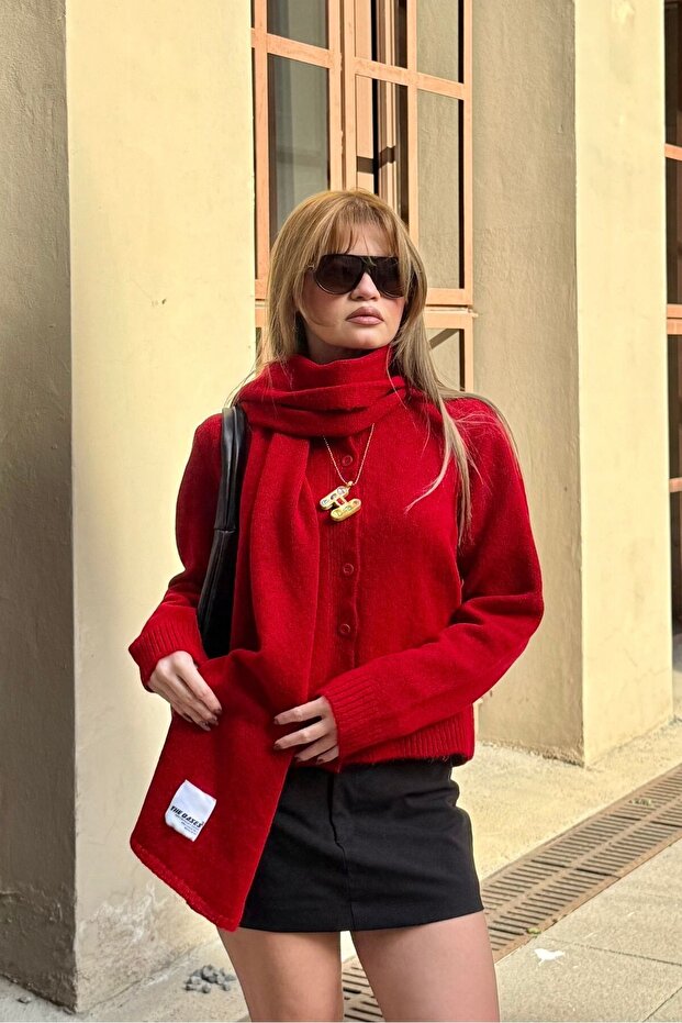 Düğmeli Triko Hırka - 7