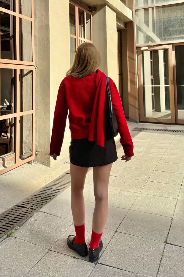 Düğmeli Triko Hırka - 9