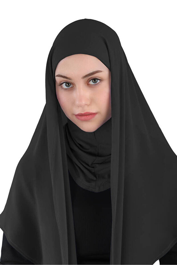 وشاح شيفون بيضاوي الشكل مع حجاب داخلي - ST 111 ( 2911101 )