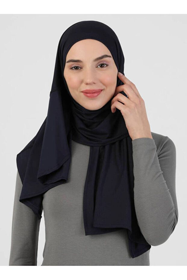 Premium Sports Athletic Micro Fabric Airy Porous Shawl - St 095 Navy Blue