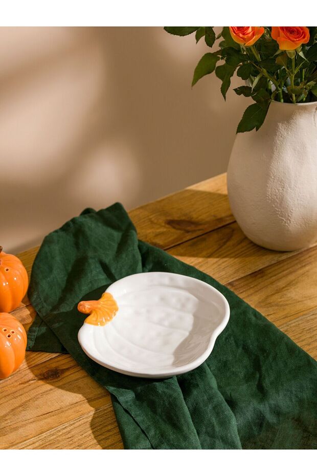 Lcw Home Ecru Pumpkin Figured Plate 15 cm