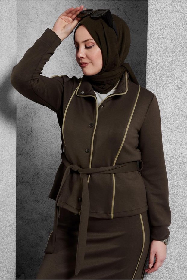 Belted Skirted Tracksuit Set 45269