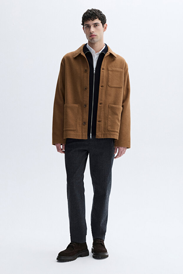 سترة كاجوال من مزيج الصوف - 4