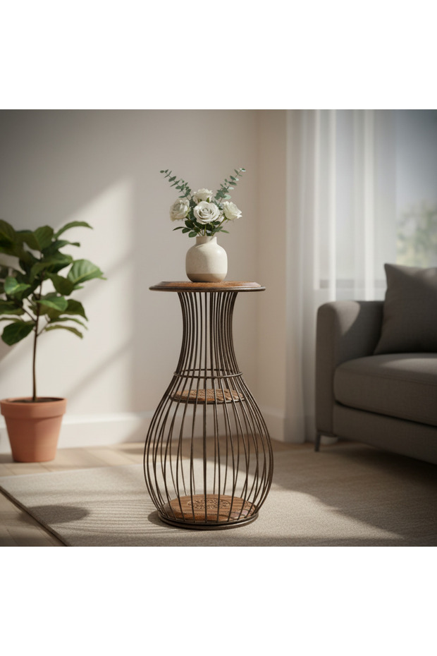 3 Katlı Ferforje Sehpa - 6