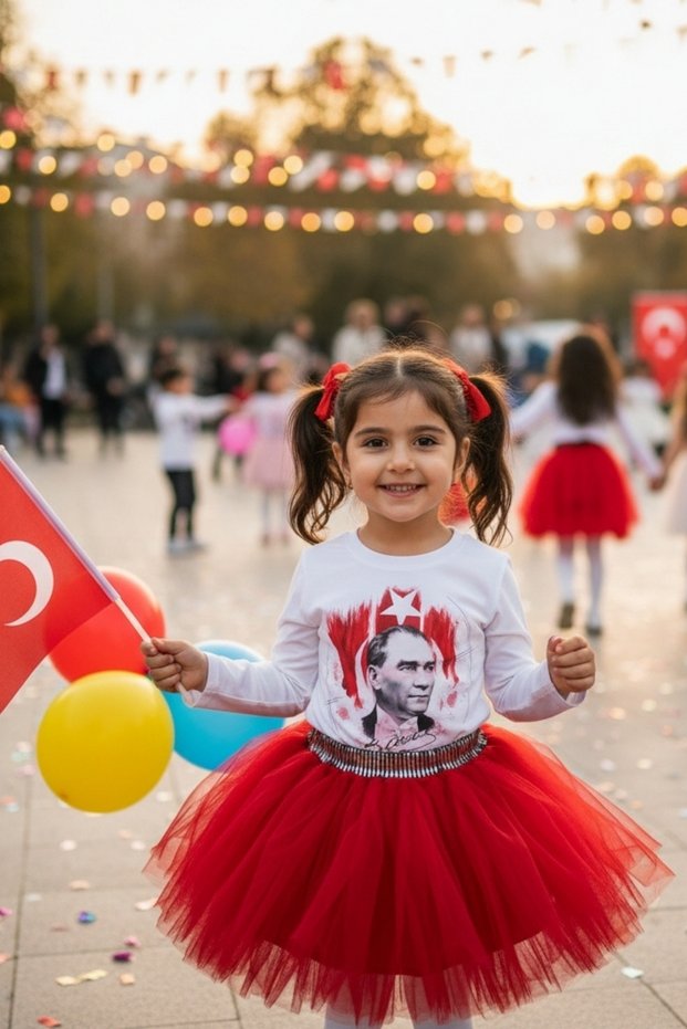 Ataturk Printed Tutu Skirt Suit