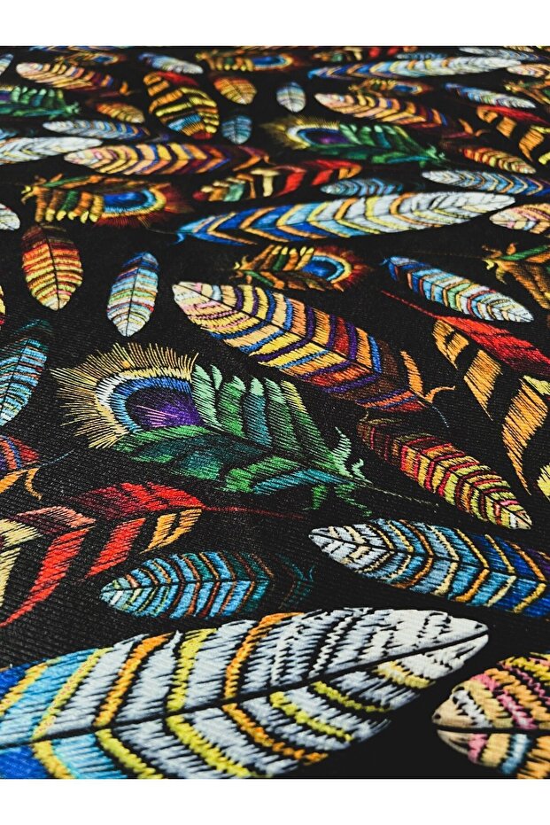 قماش تنجيد بطباعة رقمية منقوش بالريش - 2