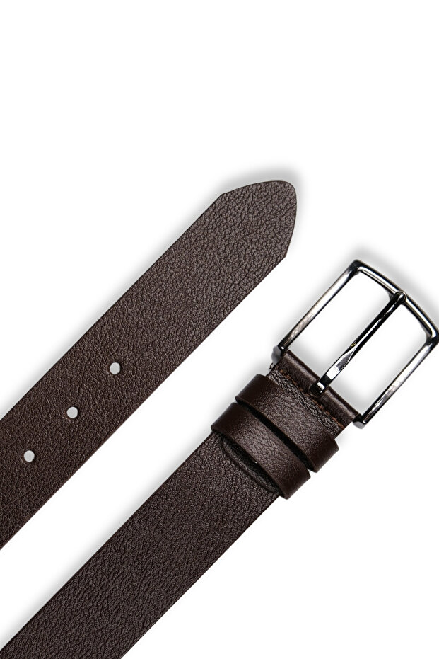 Genuine Leather Belt-Premium Calfskin - Hazelnut, 4.5 Cm, | 8918K