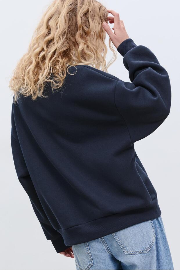 London işlemeli sweatshirt - 4