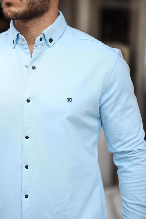 Düz Çıtçıtlı Kışlık Gömlek - 2