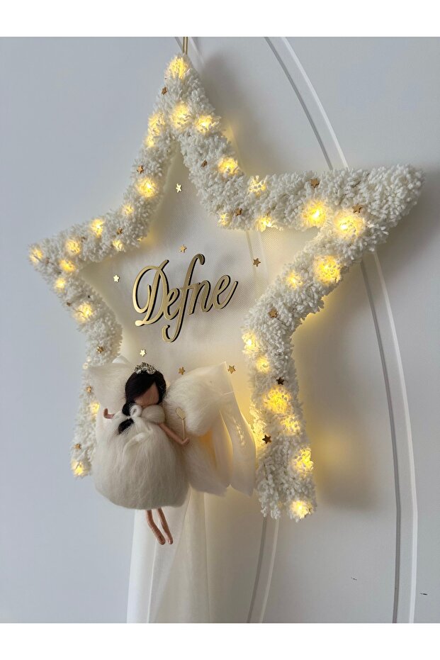 Yıldız model peri bebekli kapı süsü - 2