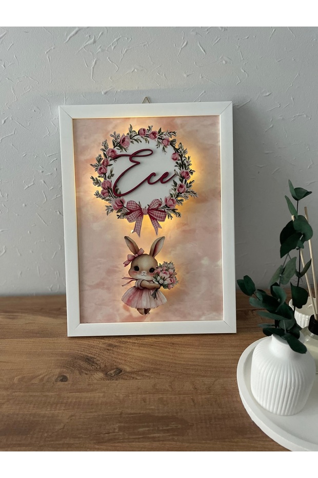 Çerçeve ledli bebek kapı süsü - 3