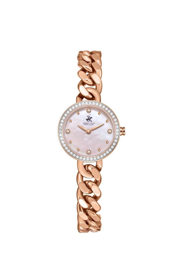 BEVERLY HILLS POLO CLUB BP3738X.430 Women Analog Display Watch & Metal Strap Rose Gold