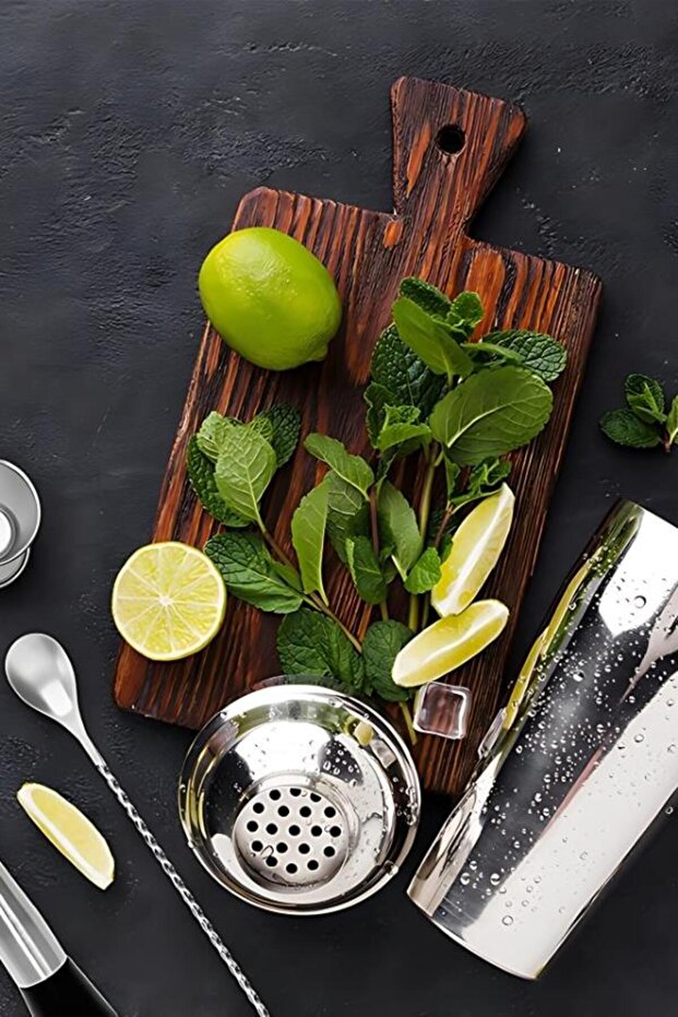 6 Parça Kokteyl Seti (750 ml) Avantajlı Paket, Paslanmaz Çelik Shaker - 3