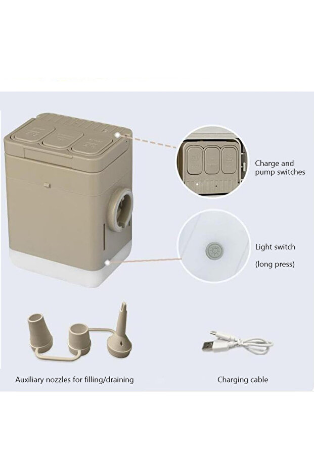Single Height Inflatable Mattress with Built-In Pump, One-Touch Auto Inflate/Deflate - 4