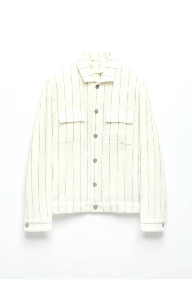 Ekru Gömlek Ceket - 7