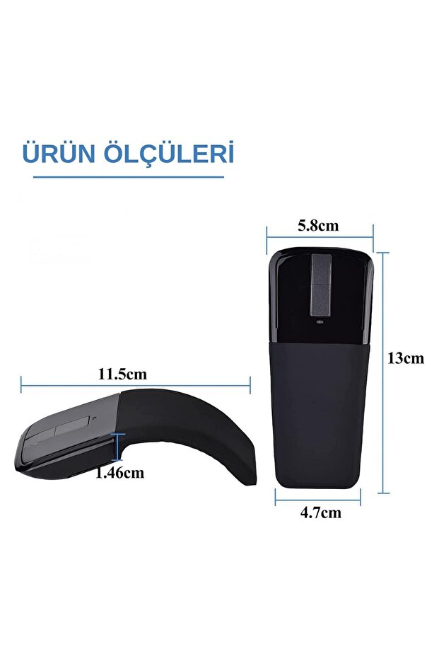 Arc Touch Katlanabilir Mouse-Dokunmatik Kaydırma-BlueTrack Yüksek Hassasiyet - 9
