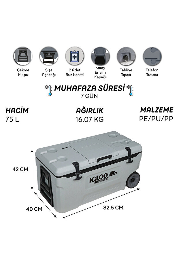 CoreMAX 75 Tekerlekli Buzluk 75 Litre - 7