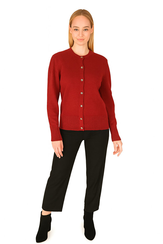 Sıfır Yaka Triko Ceket - 1