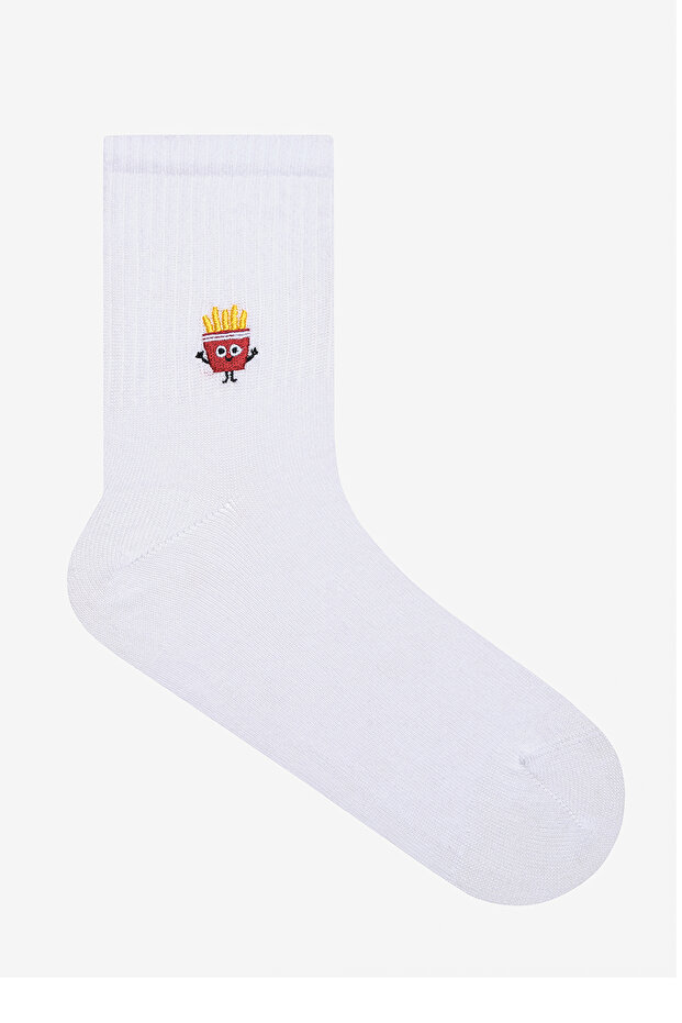 Hamburger Patterned Tennis Socks - 2